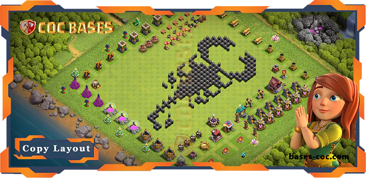 Top Base TH8 with Link, Funny Layout – Clash of Clans (284)