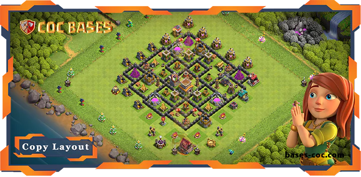 Top Base TH8 with Link, Anti 3 Star, Anti Everything, Defense Layout – Clash of Clans (290)