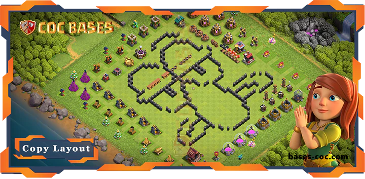 Top Base TH8 with Link, Funny Layout – Clash of Clans (282)
