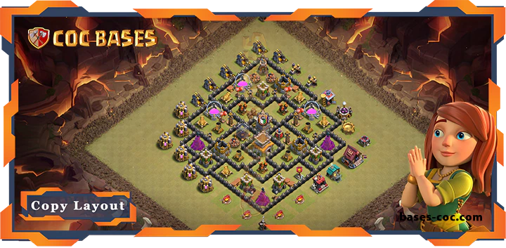 Top Base TH8 with Link, War/CWL, Anti Everything, Anti 2 Star Layout – Clash of Clans (337)