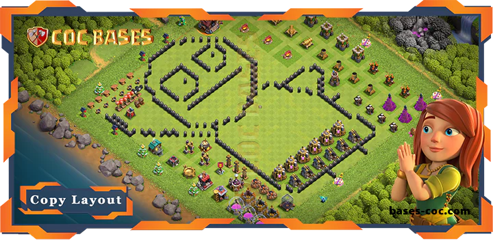 Top Base TH8 with Link, Funny Layout – Clash of Clans (285)