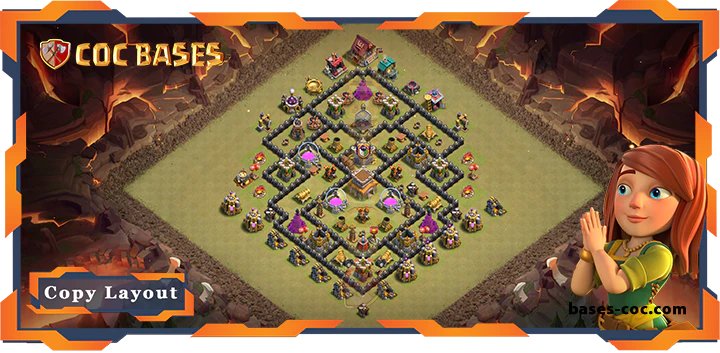 Top Base TH8 with Link, War / CWL, Anti 2 Star, Anti Everything Layout – Clash of Clans (346)