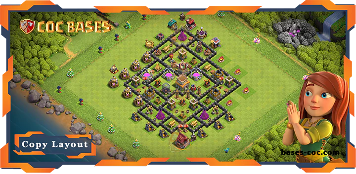 Top Farming Base TH8 with Link, Anti 2 Star Layout – Clash of Clans (304)