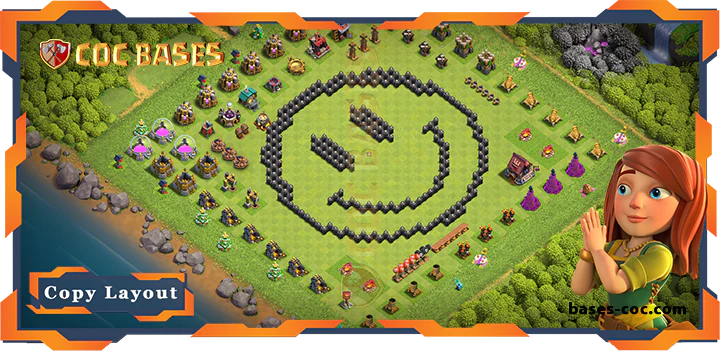 Top Troll Base TH8 with Link, Funny Layout – Clash of Clans (300)