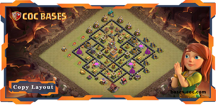 Top War Base TH8 with Link, Anti 2 Star, Anri Everything Layout – Clash of Clans (311)