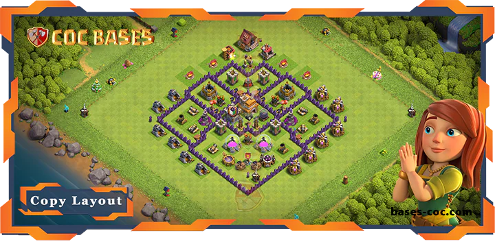 Top Farming Base TH7 with Link, Anti 3 Star, Anti Everything Layout – Clash of Clans (299)