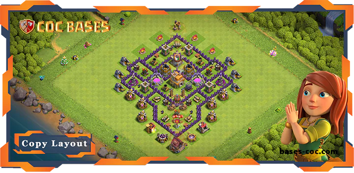 Top Farming Base TH7 with Link, Anti 2 Star, Anti Everything Layout – Clash of Clans (296)