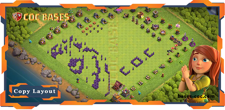 Top Troll Base TH7 with Link, Funny Layout – Clash of Clans (278)