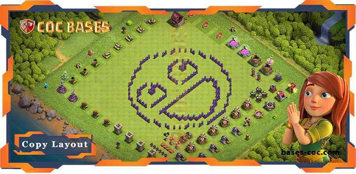 Top Troll Base TH7 with Link, Funny Layout – Clash of Clans (298)