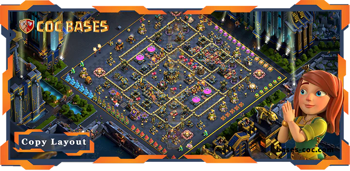 Top Anti 2 Star Base TH17 with Link, Anti Everything, Defense Layout – Clash of Clans (277)