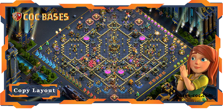 Top Base TH17 with Link, Anti 3 Star Layout – Clash of Clans (306)