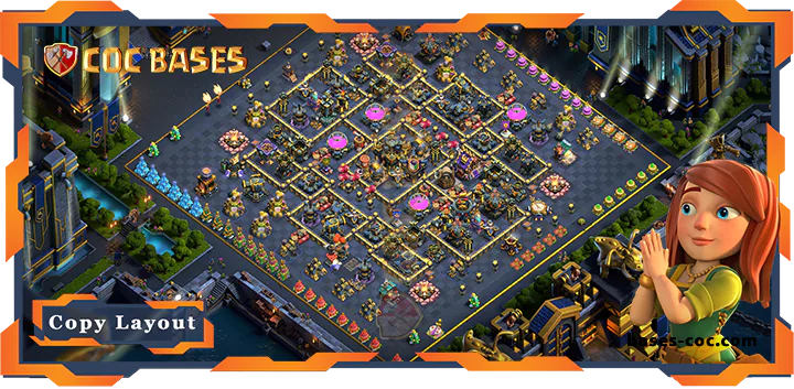 Top Base TH17 with Link, Anti 3 Star, Legend League Layout – Clash of Clans (294)