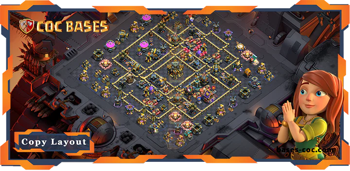 Top Base TH17 with Link, War/CWL, Anti 3 Star Layout – Clash of Clans (282)