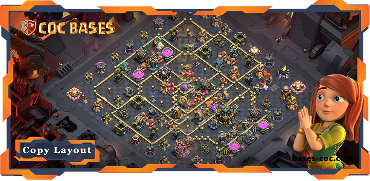 Top Base TH17 with Link, War/CWL, Defense Layout – Clash of Clans (288)