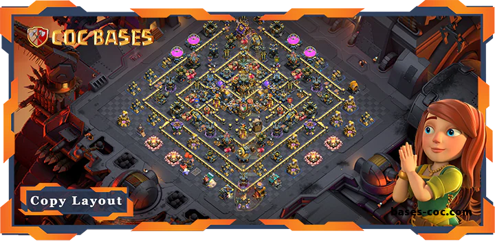 Top Base TH17 with Link, War/CWL, Anti 2 Star Layout – Clash of Clans (284)