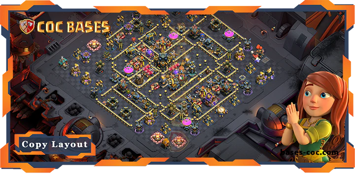 Top Base TH17 with Link, War/CWL, Anti 3 Star Layout – Clash of Clans (285)