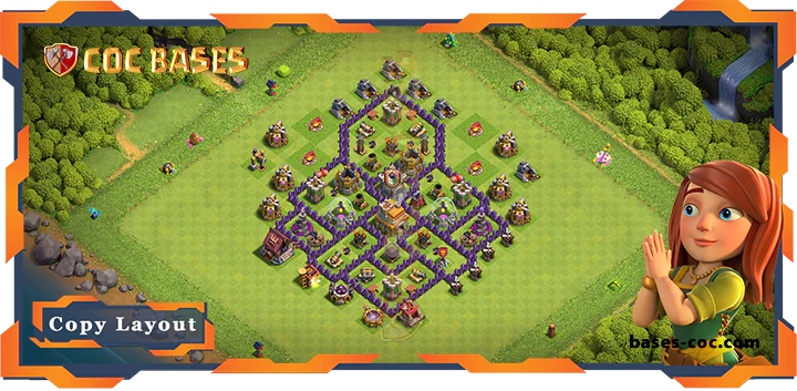 Top Farming Base TH7 with Link, Anti 3 Star Layout – Clash of Clans (344)