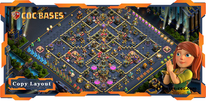 Top Farming Base TH17 with Link, Hybrid Layout – Clash of Clans (289)