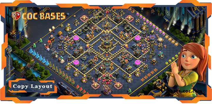 Top Farming Base TH17 with Link, Anti 3 Star, Hybrid Layout – Clash of Clans (270)