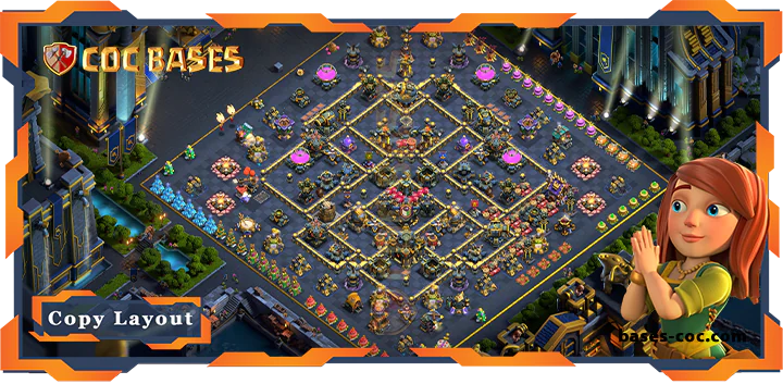 Top Hybrid TH17 with Link, Anti 3 Star Layout – Clash of Clans (316)