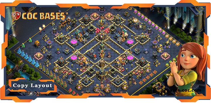 Top TH17 with Link, Farming Layout – Clash of Clans (324)