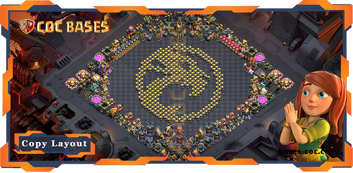 Top Troll Base TH17 with Link, Funny Layout – Clash of Clans (287)