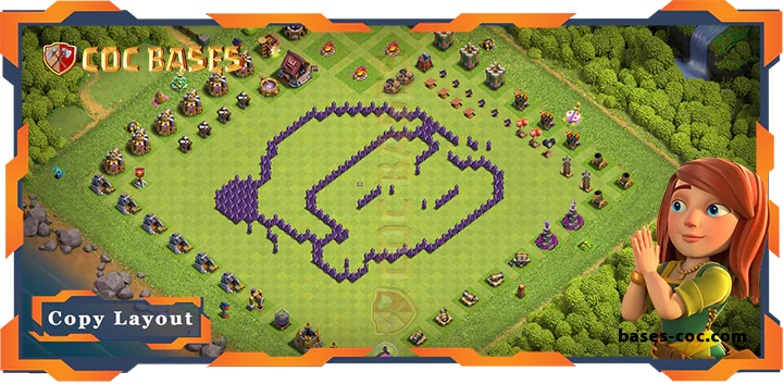 Top Troll Base TH7 with Link, Funny Layout – Clash of Clans (311)