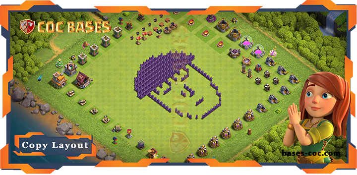 Top Troll Base TH7 with Link, Funny Layout – Clash of Clans (314)