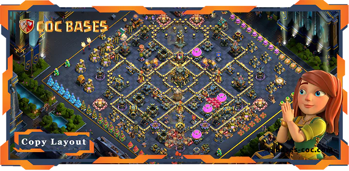 Top Trophy Base TH17 with Link, Defense, Anti Everything Layout – Clash of Clans (271)