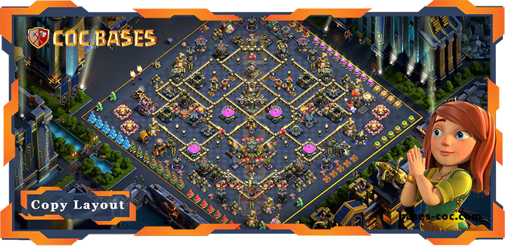 Top Trophy Base TH17 with Link, Defense Layout – Clash of Clans (331)