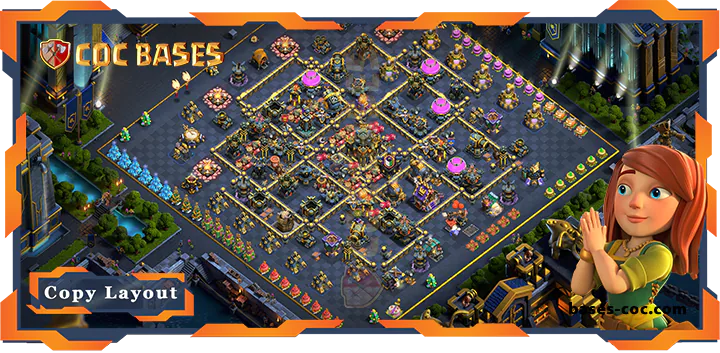 Top Trophy Base TH17 with Link, Hybrid, Defense Layout – Clash of Clans (274)