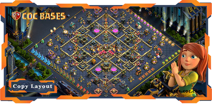 Top Trophy Base TH17 with Link, Defense Layout – Clash of Clans (335)