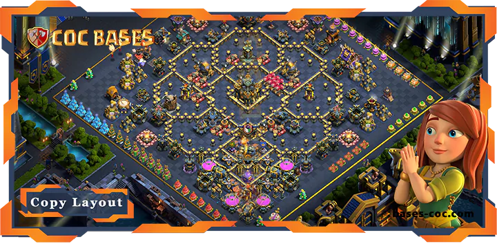 Top Trophy Base TH17 with Link, Defense Layout – Clash of Clans (290)