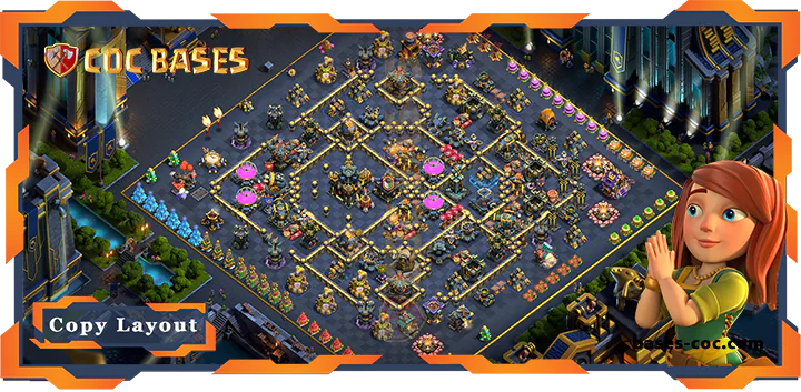 Top Trophy Base TH17 with Link, Hybrid, Defense, Anti Everything Layout – Clash of Clans (297)