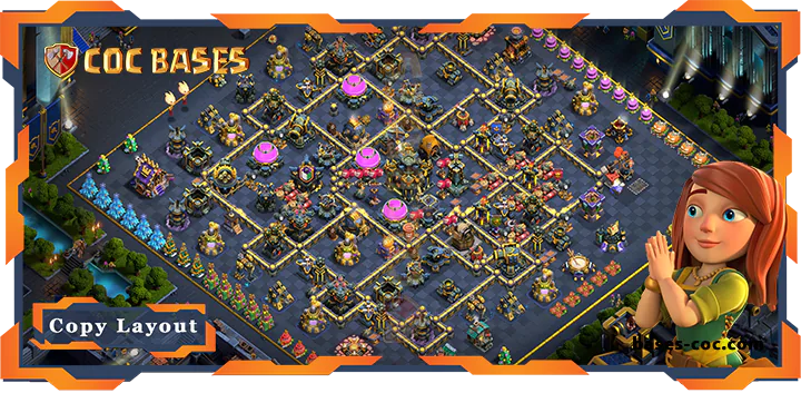 Top Trophy Base TH17 with Link, Hybrid, Defense Layout – Clash of Clans (273)