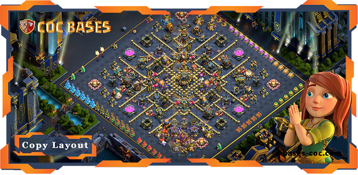 Top Trophy Base TH17 with Link, Defense Layout – Clash of Clans (291)