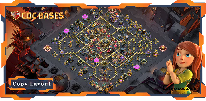 Top War Base TH17 with Link, Defense Layout – Clash of Clans (269)