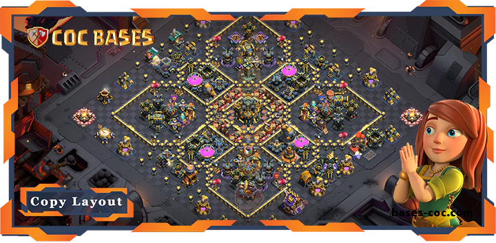 Top War Base TH17 with Link, Anti Everything Layout – Clash of Clans (339)