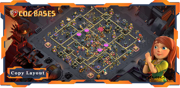 Top War Base TH17 with Link, Defense Layout – Clash of Clans (341)