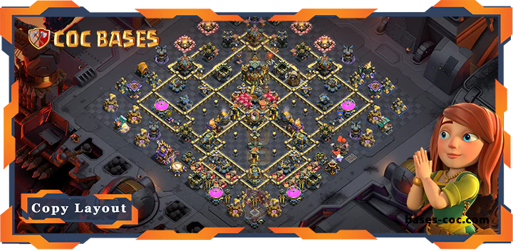 Top War Base TH17 with Link, Anti Everything, Defense Layout – Clash of Clans (303)