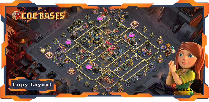 Top War TH17 with Link, Anti 3 Star Layout – Clash of Clans (333)
