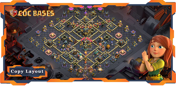 Top War TH17 with Link, Defense, Anti Everything Layout – Clash of Clans (322)