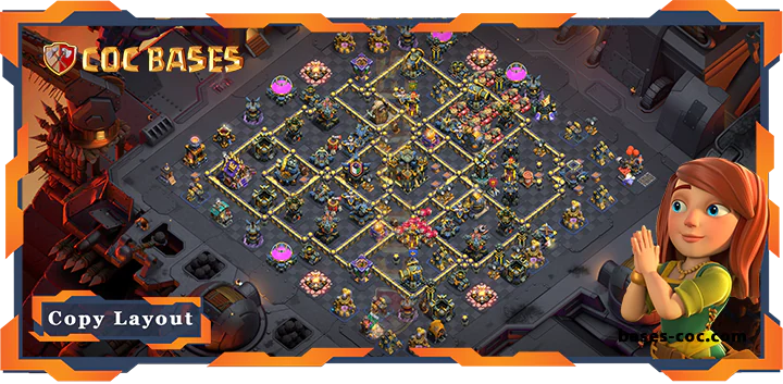 Top War TH17 with Link, Anti 3 Star Layout – Clash of Clans (312)