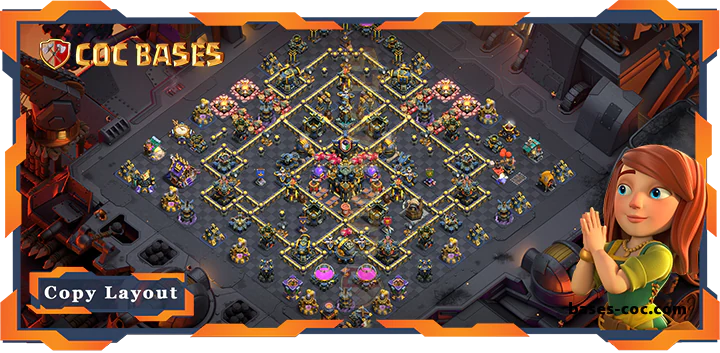 Top War TH17 with Link, Anti 2 Star Layout – Clash of Clans (320)