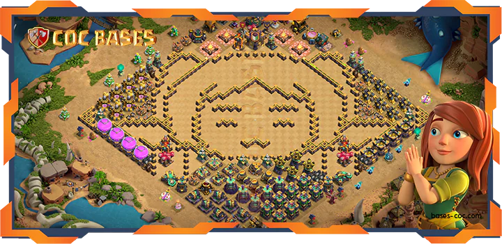 Funny Base TH14 with Link, Trolling Layout – Clash of Clans (358)