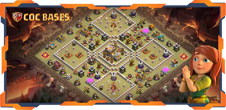 Top Base TH11 with Link, War/CWL, Anti 3 Star, Anti Air/Electro Layout – Clash of Clans (322)