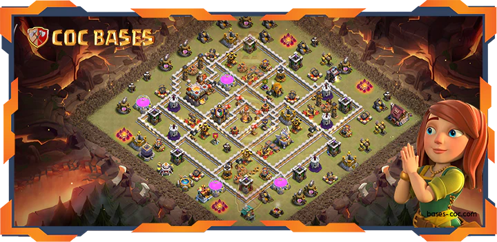 Top Base TH11 with Link, WarCWL, Anti 3 Star, Trophy Layout – Clash of Clans (343)