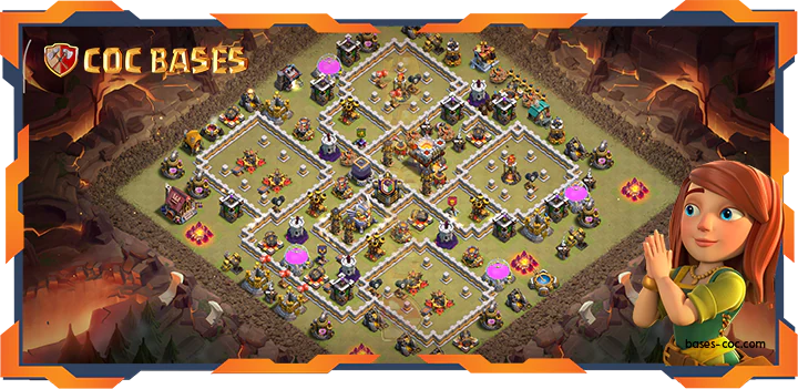 Top Base TH11 with Link, War/CWL, Anti 2 Star Layout – Clash of Clans (342)