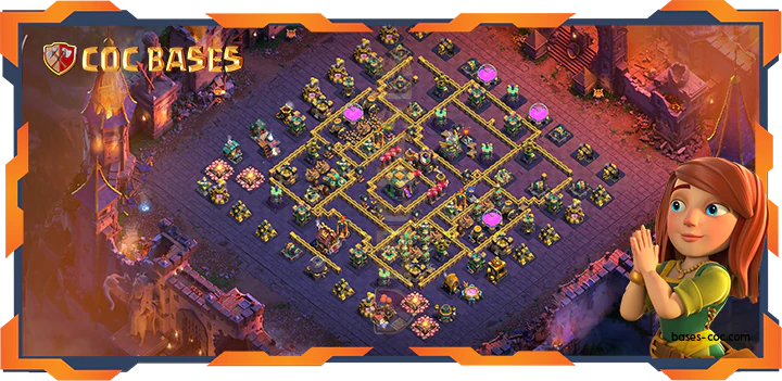 Top Base TH14 with link, War/CWL, Trophy, Anti 3 Star, Anti Air/Electro Layout – Clash of Clans (...