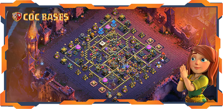 Top Base TH18 with Link, War/CWL, Anti 3 Star Layout – Clash of Clans (79)